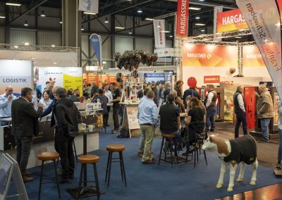 Messestände mit Besuchern in der Schwabenhalle